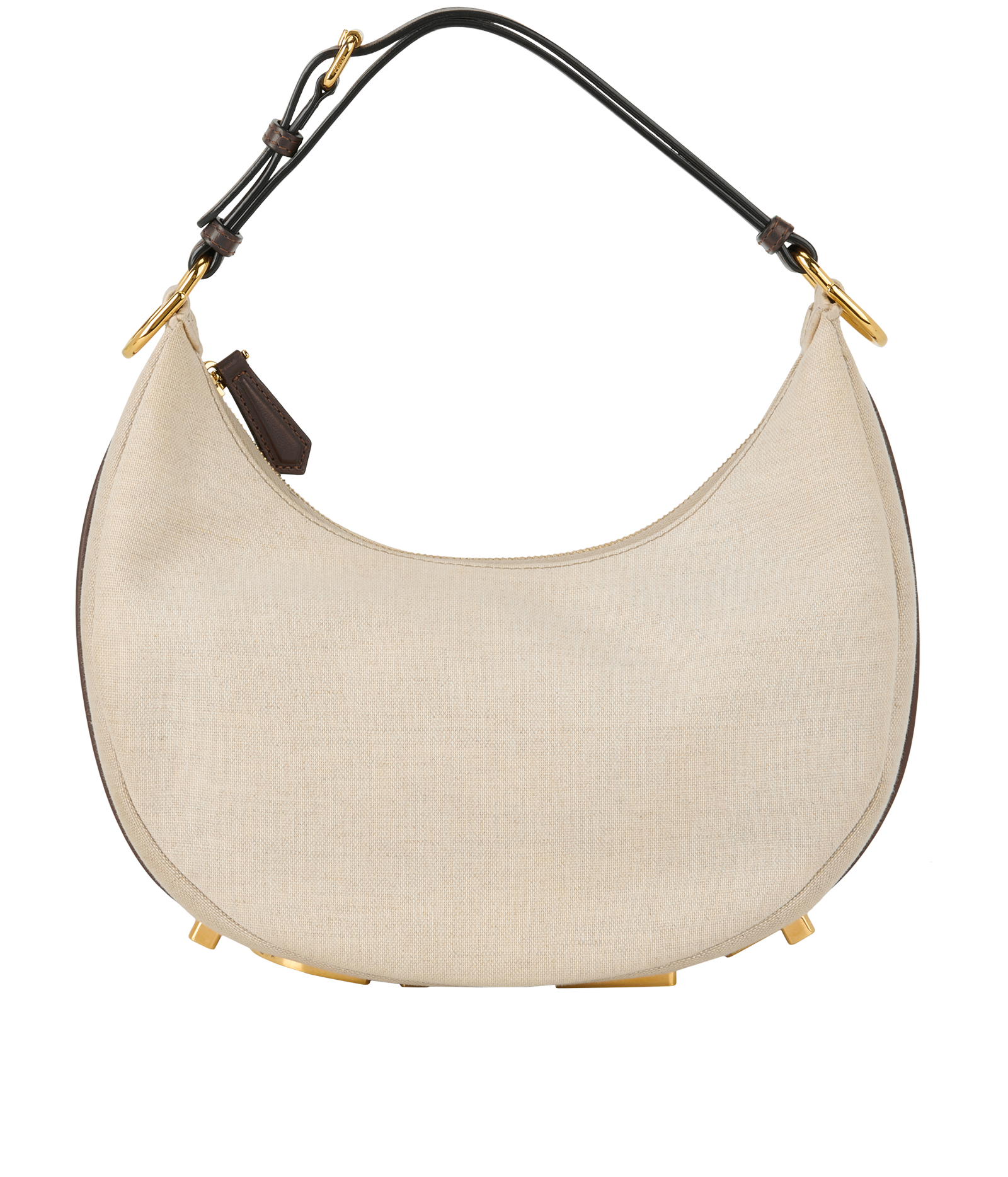 Fendigraphy Small Hobo Bag, &pound;995, Handbags, Beige/Brown, Canvas, Back view